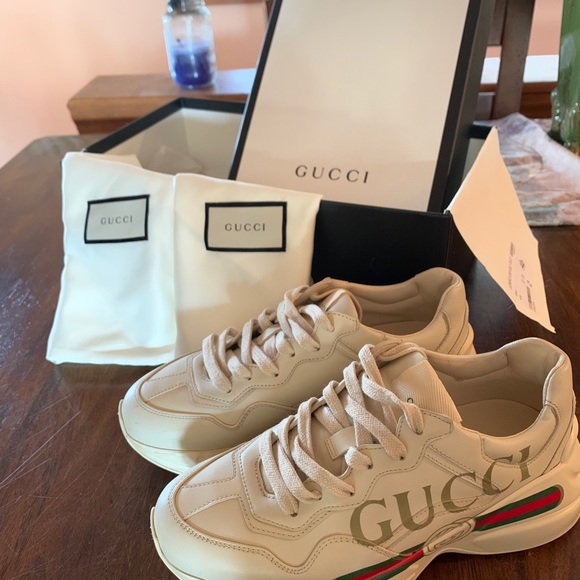 Gucci Shoes - Women’s Size 36 Gucci Rhyton logo leather sneakers
